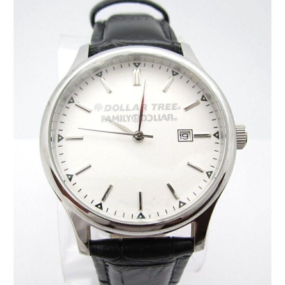 Men's Dollar‎ Tree Family Dollar Quartz WR Analog 41mm Dial Round Watch (E127)